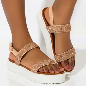 Open toe bling sandals